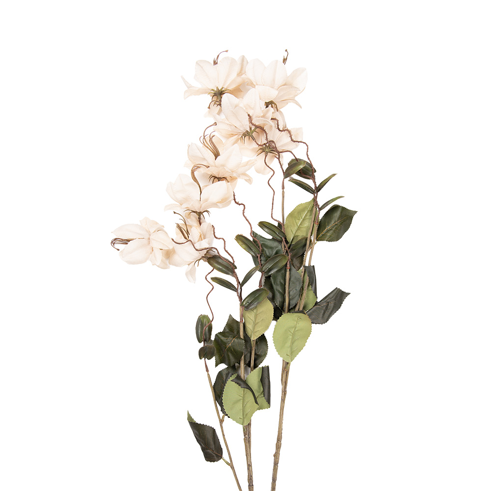 Clayre & Eef | Decoratie tak met bloemen Wit Groen 14x14x120 cm | 5PL0258W