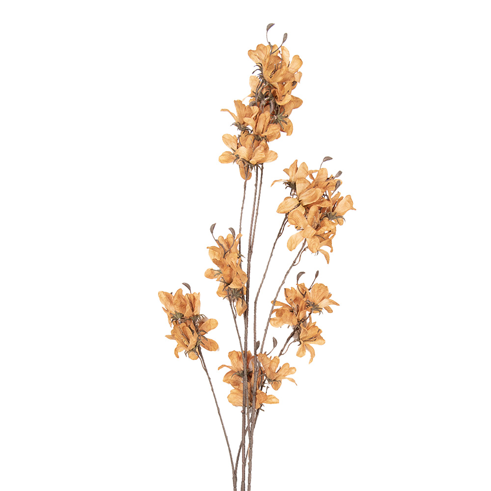 Clayre & Eef | Decoratie tak met bloemen Geel Bruin 14x16x120 cm | 5PL0263Y