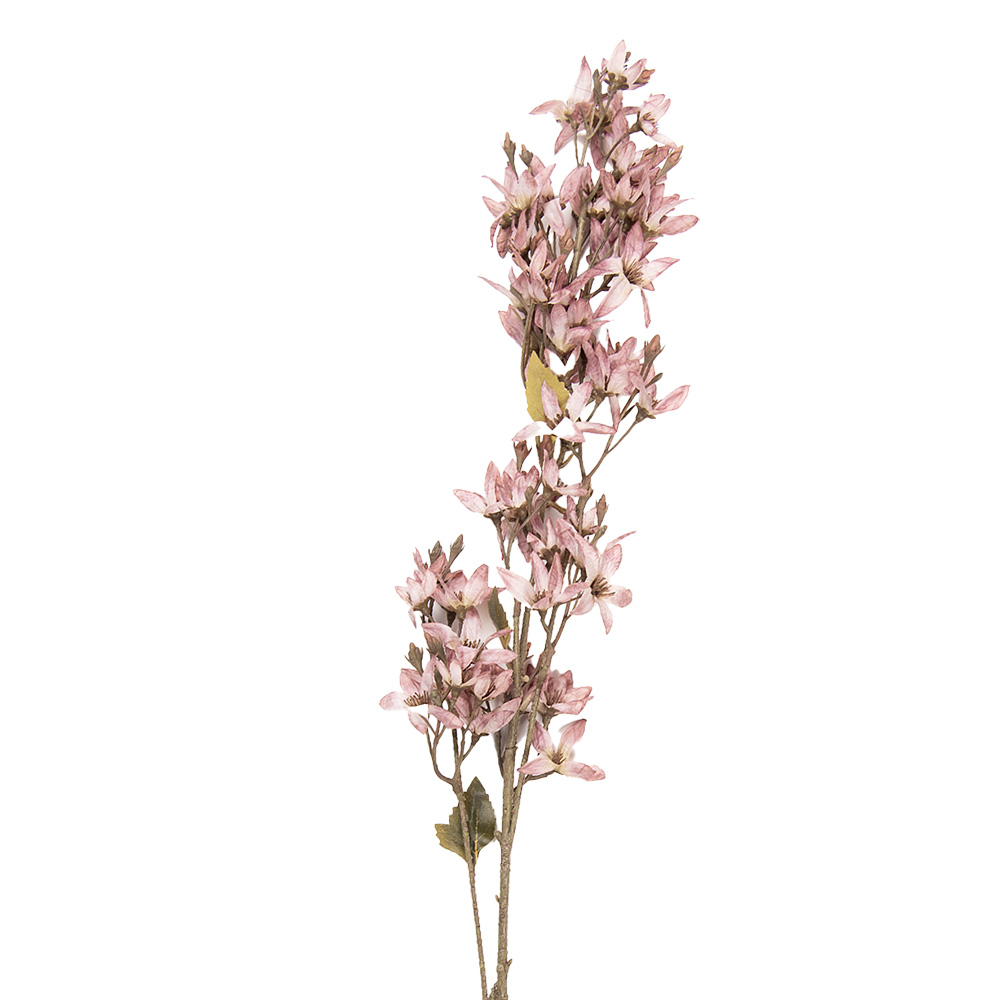 Clayre & Eef | Decoratie tak met bloemen Roze Bruin 10x10x95 cm | 5PL0265P