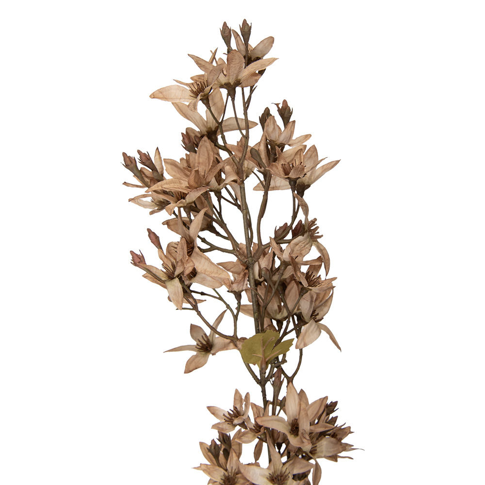 Clayre & Eef | Decoratie tak met bloemen Beige Groen 10x10x95 cm | 5PL0265W