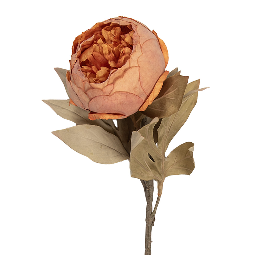 Clayre & Eef | Kunstbloem Oranje Groen 11x11x62 cm | 5PL0266P