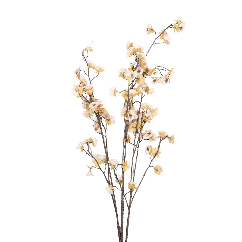 Clayre & Eef | Decoratie tak met bloemen Beige Bruin 15x15x135 cm | 5PL0269BE