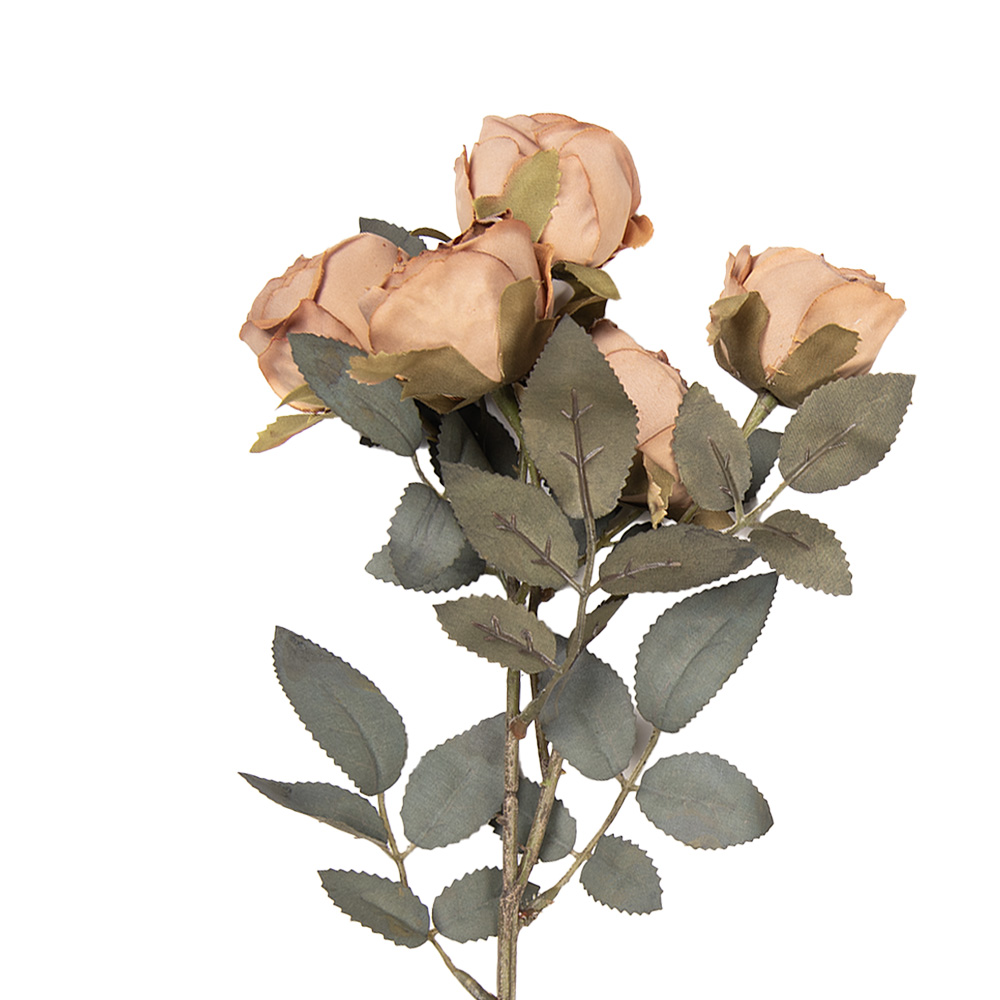 Clayre & Eef | Decoratie tak met bloemen Bruin Groen 8x13x43 cm | 6PL0416P