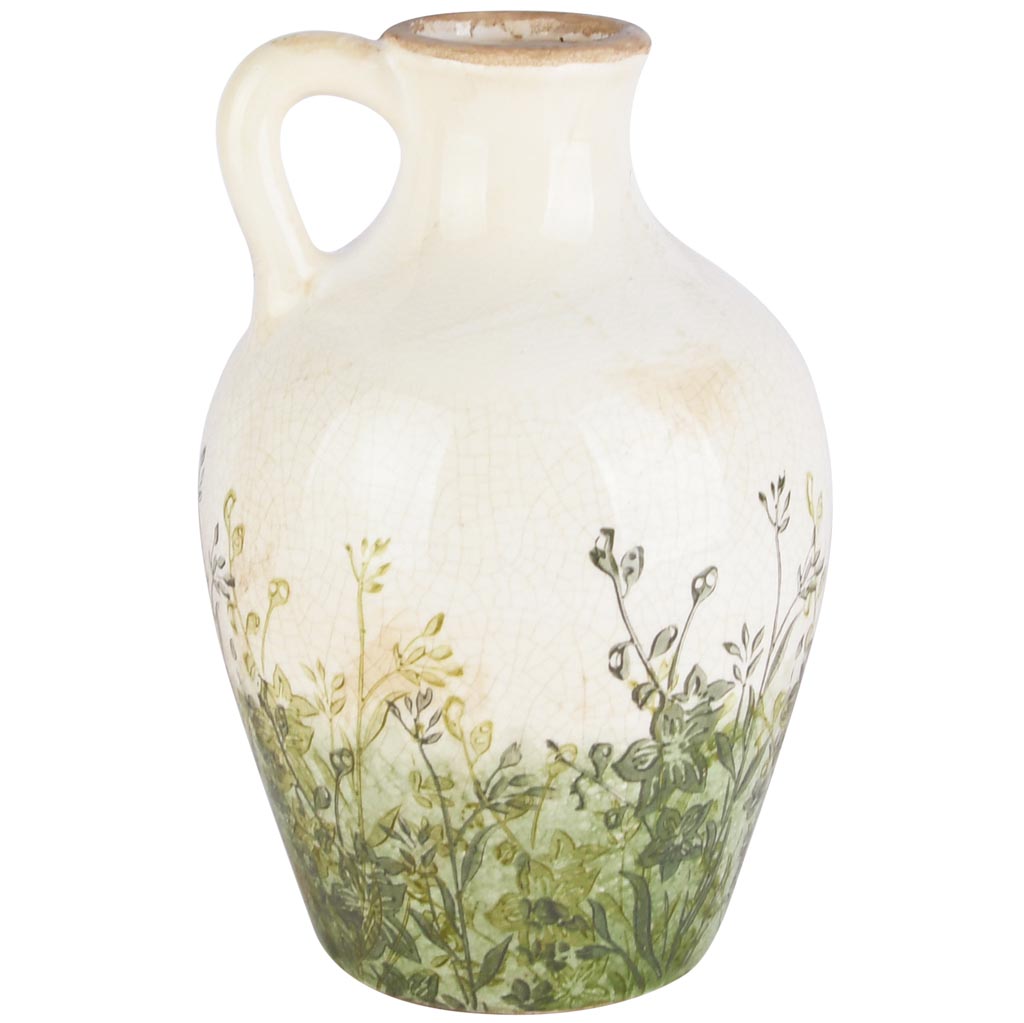 Dekoratief | Kruik 'Field of Flowers', keramiek, 14x14x22cm | A260127