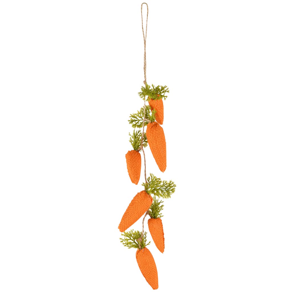 Dekoratief | Hangdeco m/worteltjes, oranje, pvc/papier, 43cm | A260821