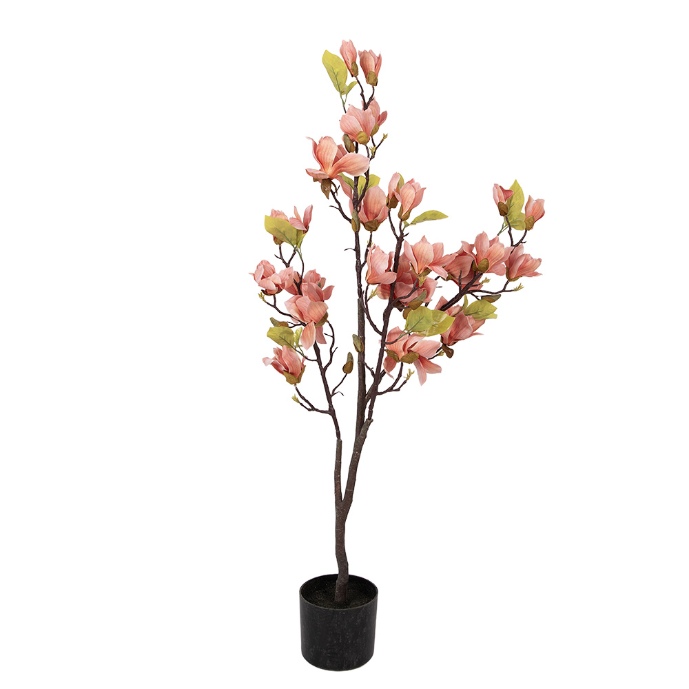Clayre & Eef | Decoratie Magnolia boom Oranje Groen 120 cm | 5PL0208O