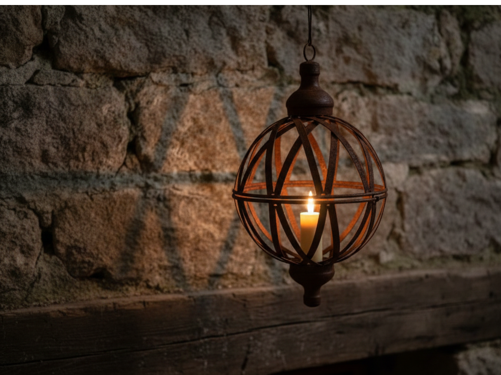 Ornament hang Rusty decoratief roest bruin 26 cm  x 18 cm | 125071 | Home Sweet Home | Stoer & Sober Woonstijl