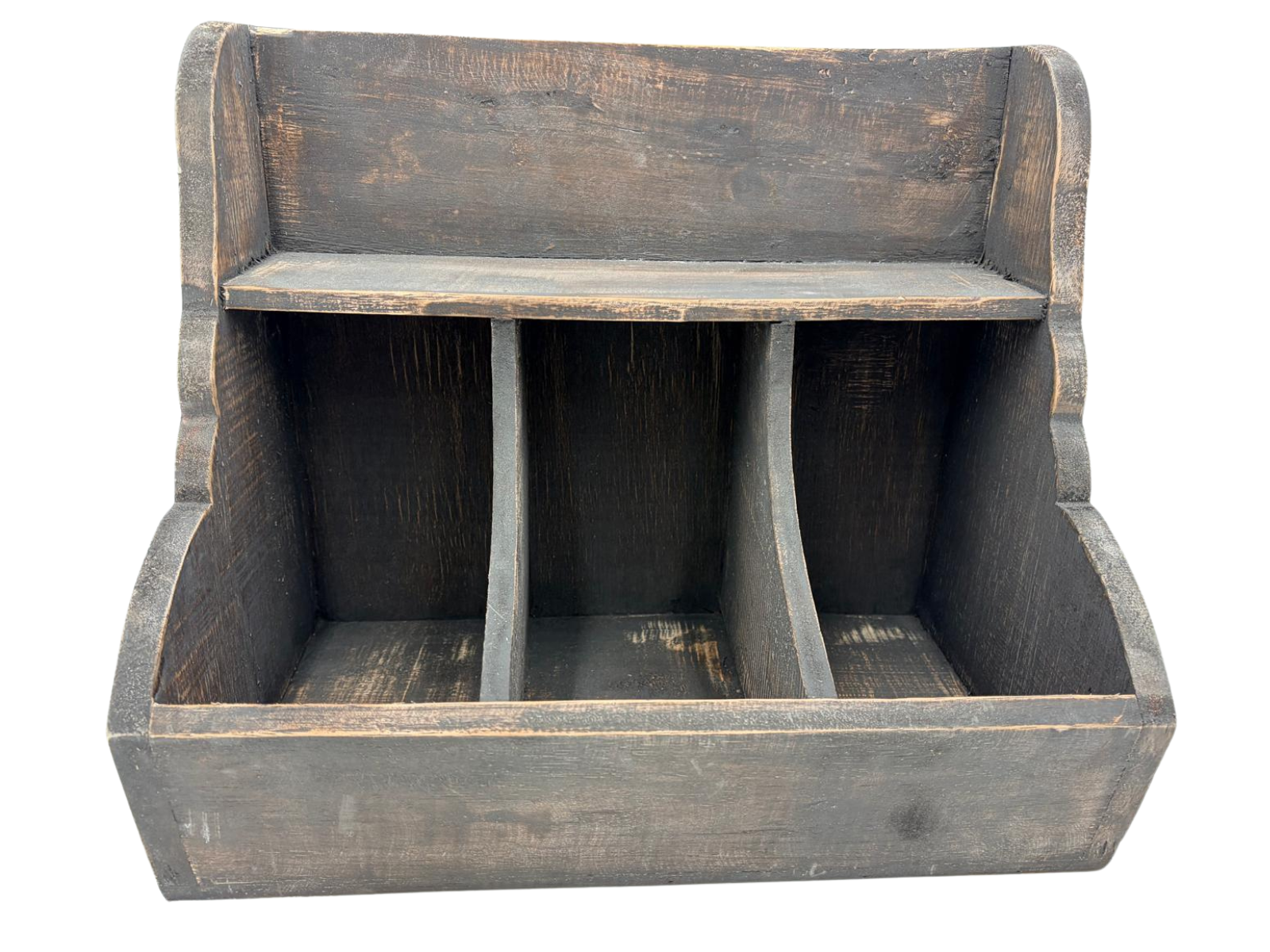 Gruttersbak stoer robuust geleefd hout 3 vaks vintage bruin 32 x 38 cm keuken | 996930 | Home Sweet Home | Landelijke Woonstijl