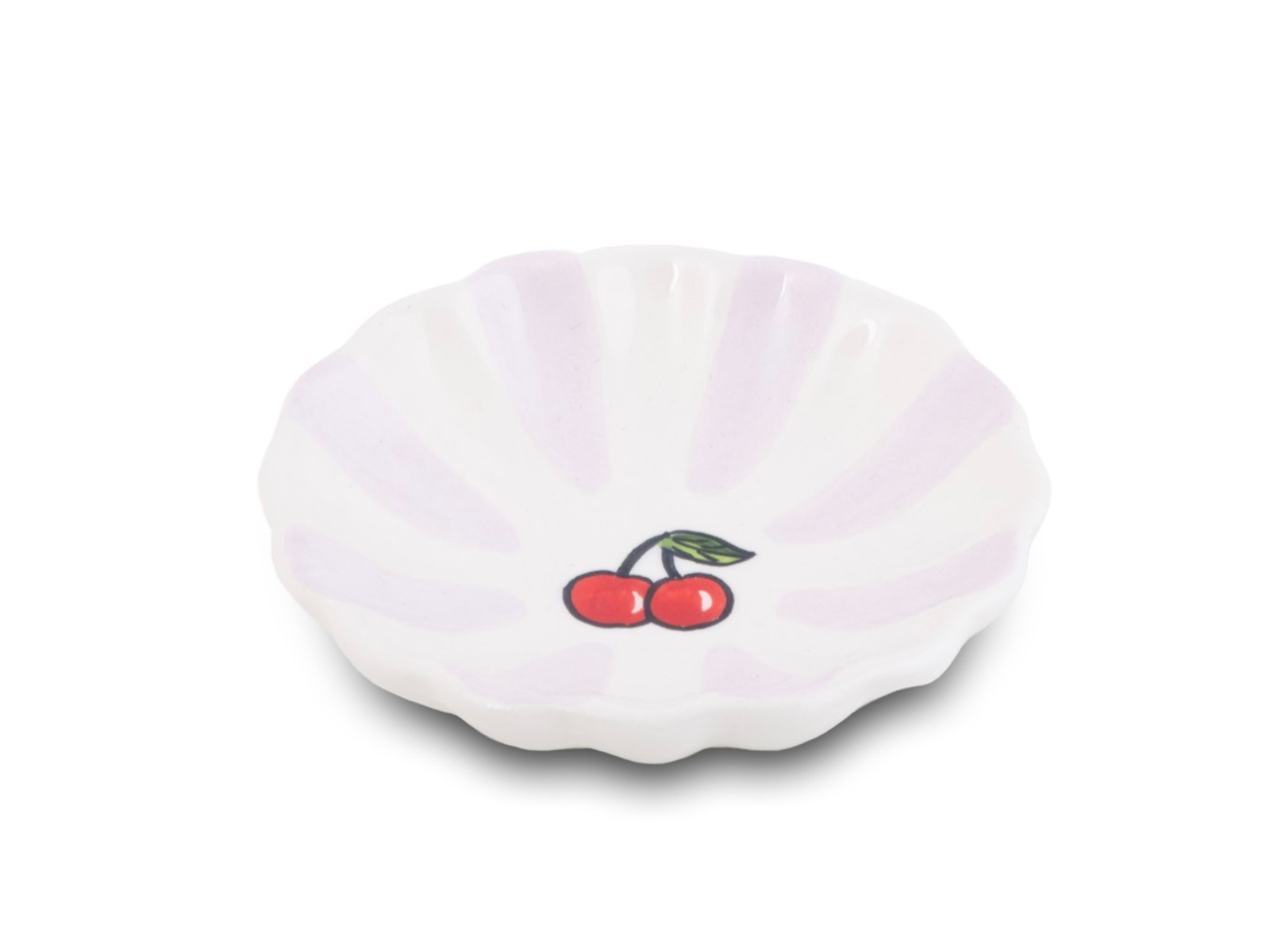 Schaaltje Fruity Cherry &ndash; Lila/Wit &ndash; Aardewerk &ndash; &oslash; 10 cm - Dishes & Deco