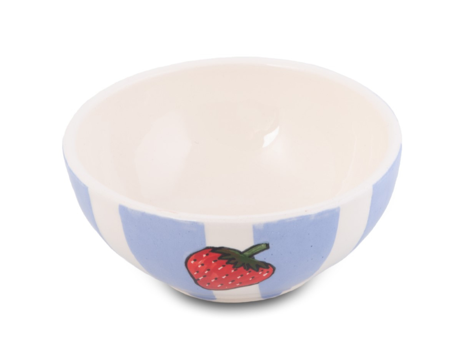 Schaaltje Fruity Strawberry &ndash; Paars/Wit &ndash; Aardewerk &ndash; &oslash; 12cm - Dishes & Deco