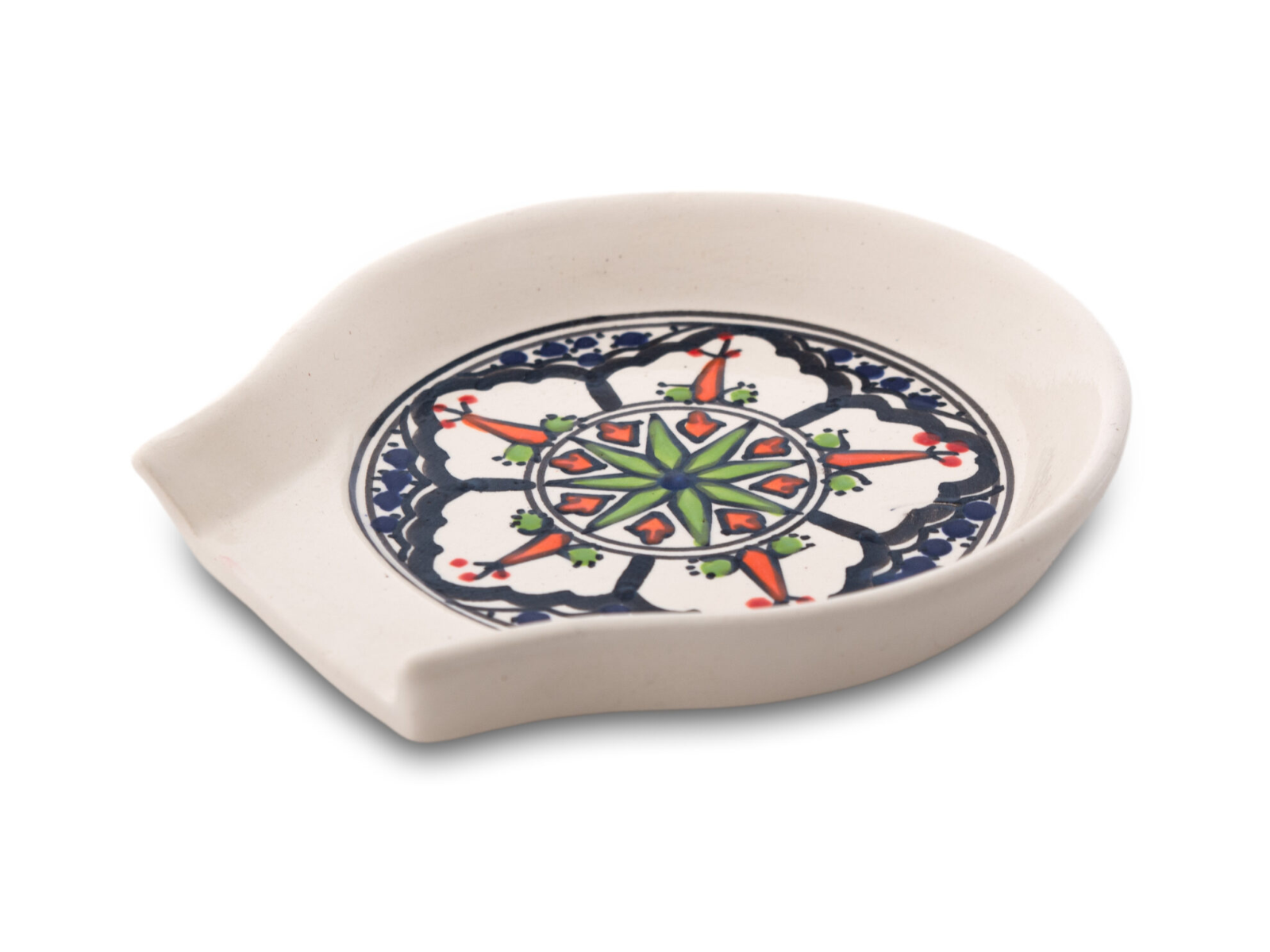 Dishes & Deco Lepelhouder - Azis - Handbeschilderd Keramiek - 12,5 x 12 cm