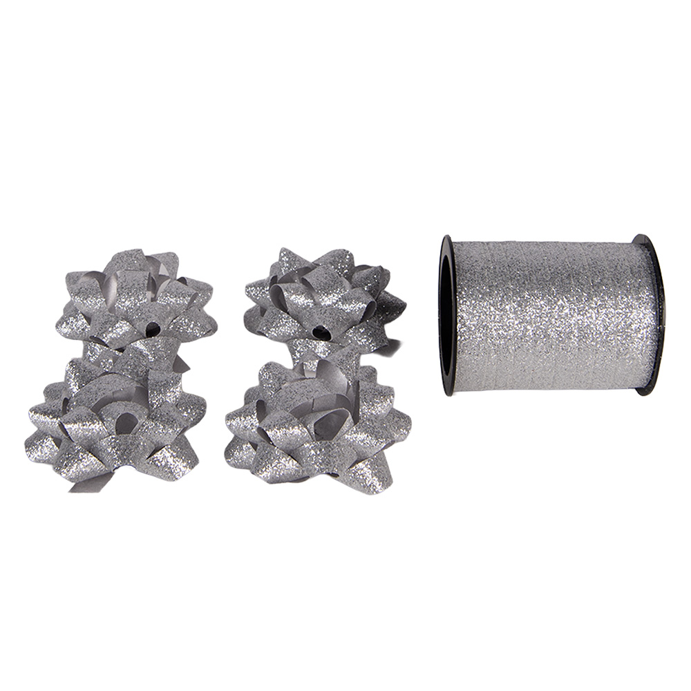 Clayre & Eef | Lint en strikken Zilverkleurig 5x5x15 cm | 66574ZI