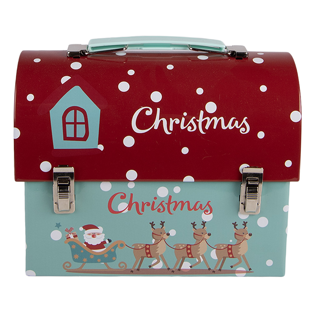 Clayre & Eef | Opbergdoos Groen Rood 17x8x14 cm | 6BL0200