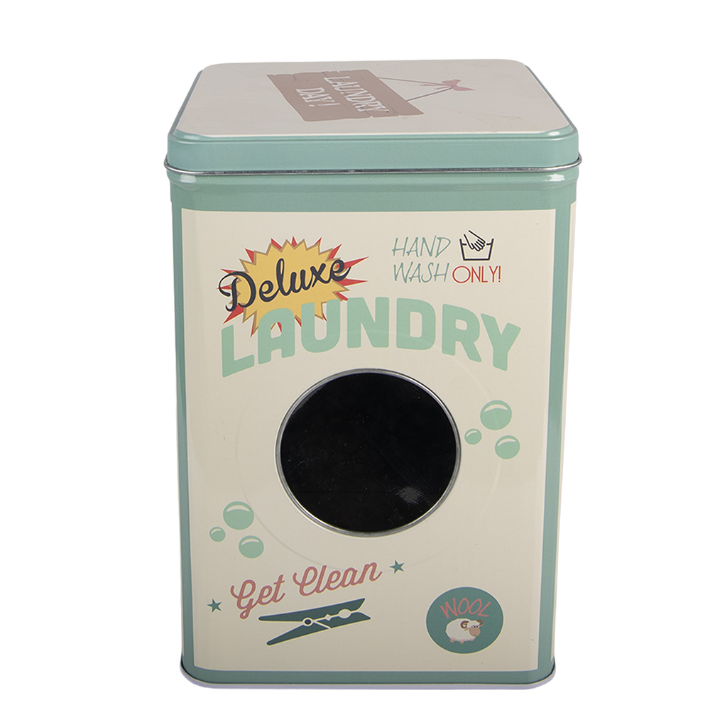 Clayre & Eef | Opbergdoos Beige Groen 15x15x23 cm | 6BL0201