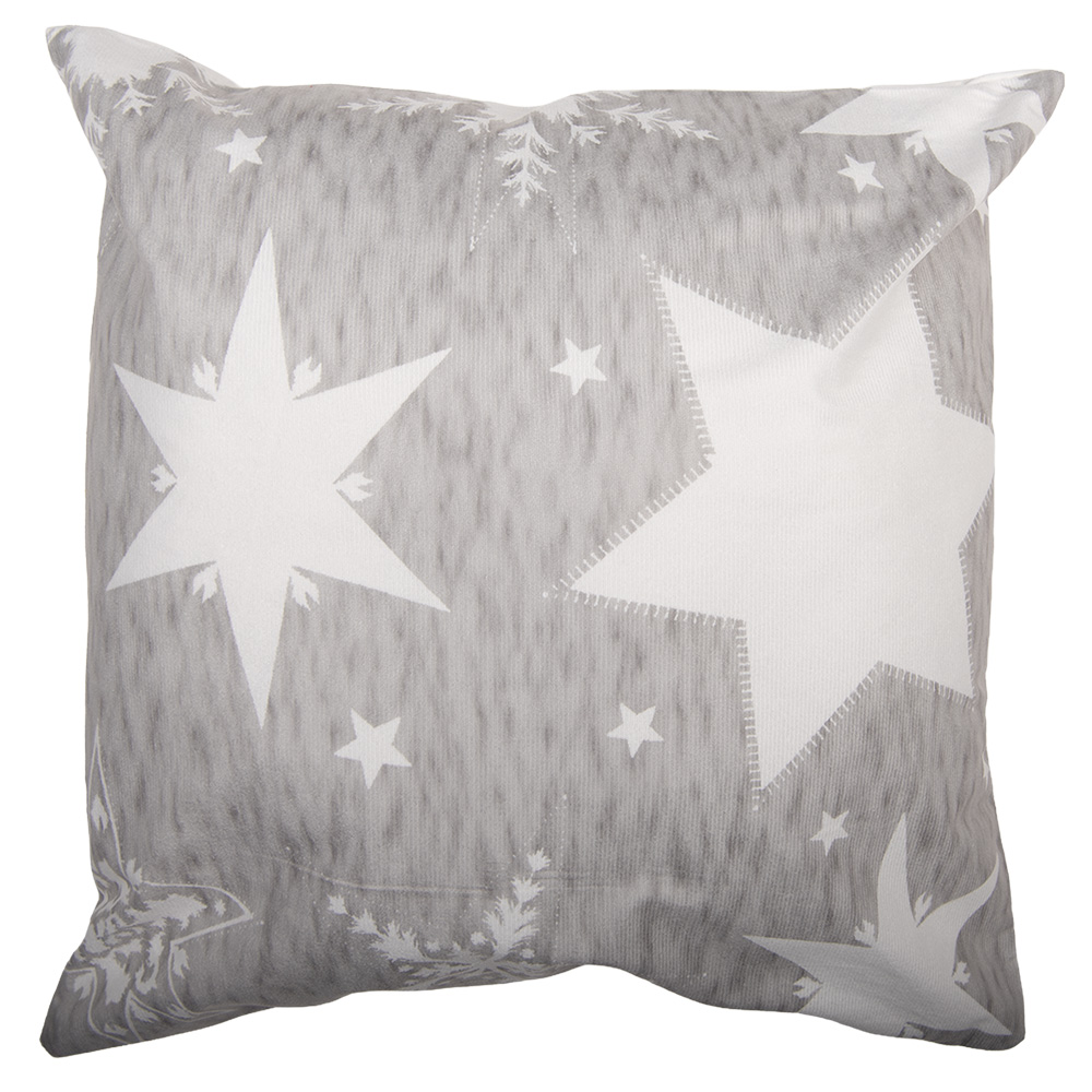 Clayre & Eef | Kussenhoes Grijs Wit 45x45 cm | KT021.451