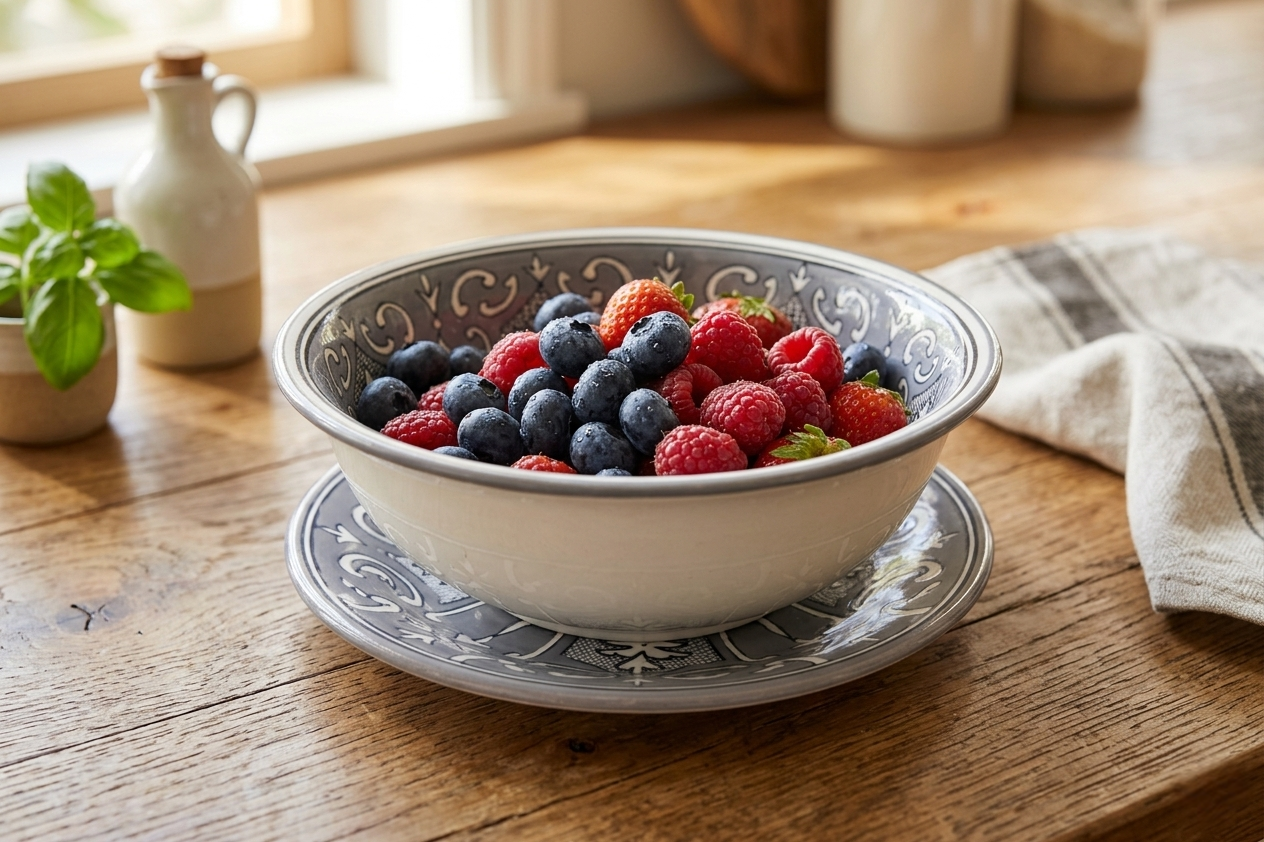 Fruit-test Nejma Gris &Oslash; 25 cm | FT-NG.25 | Dishes & Deco