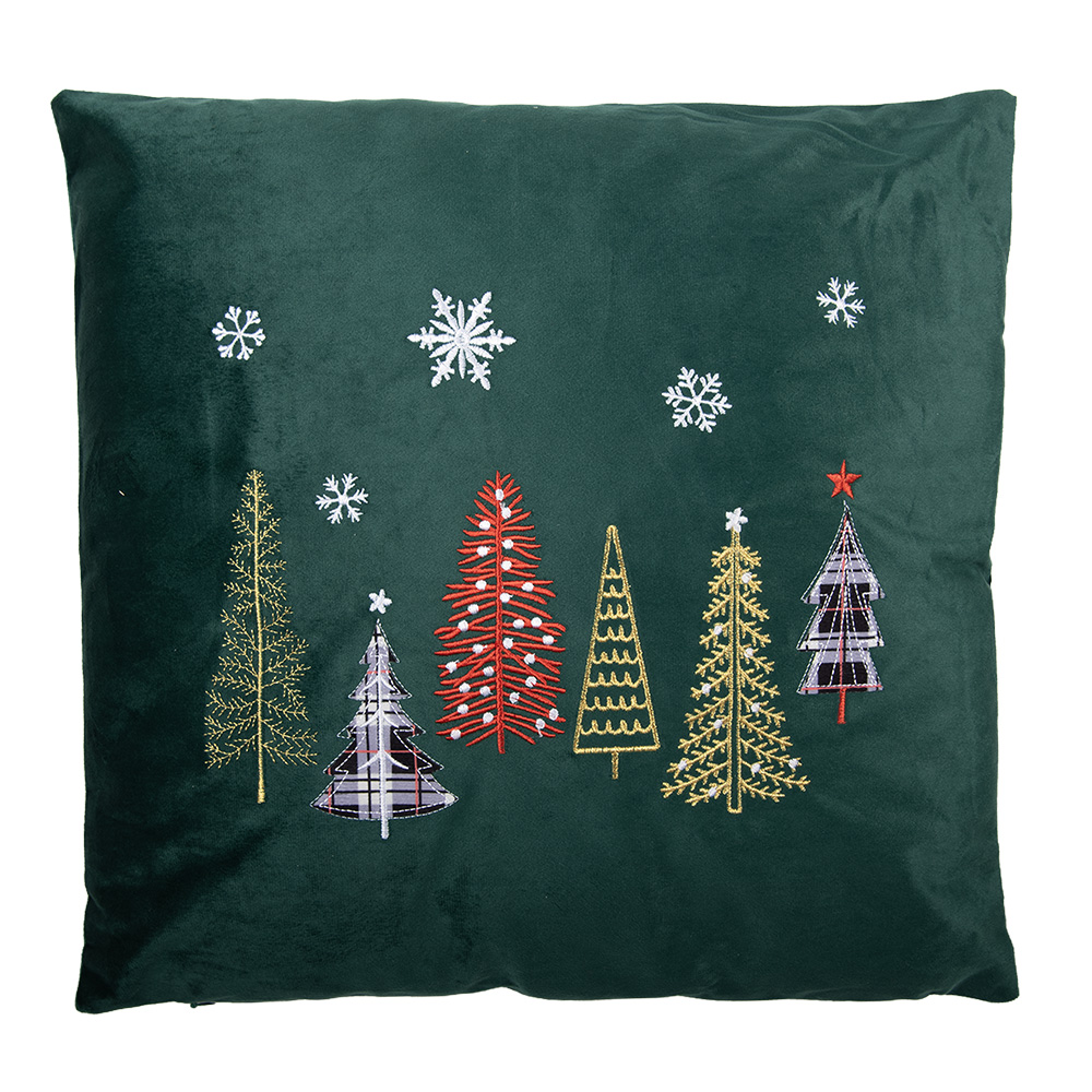 Clayre & Eef | Kussen gevuld Groen Goudkleurig 45x5x45 cm | KG023.172