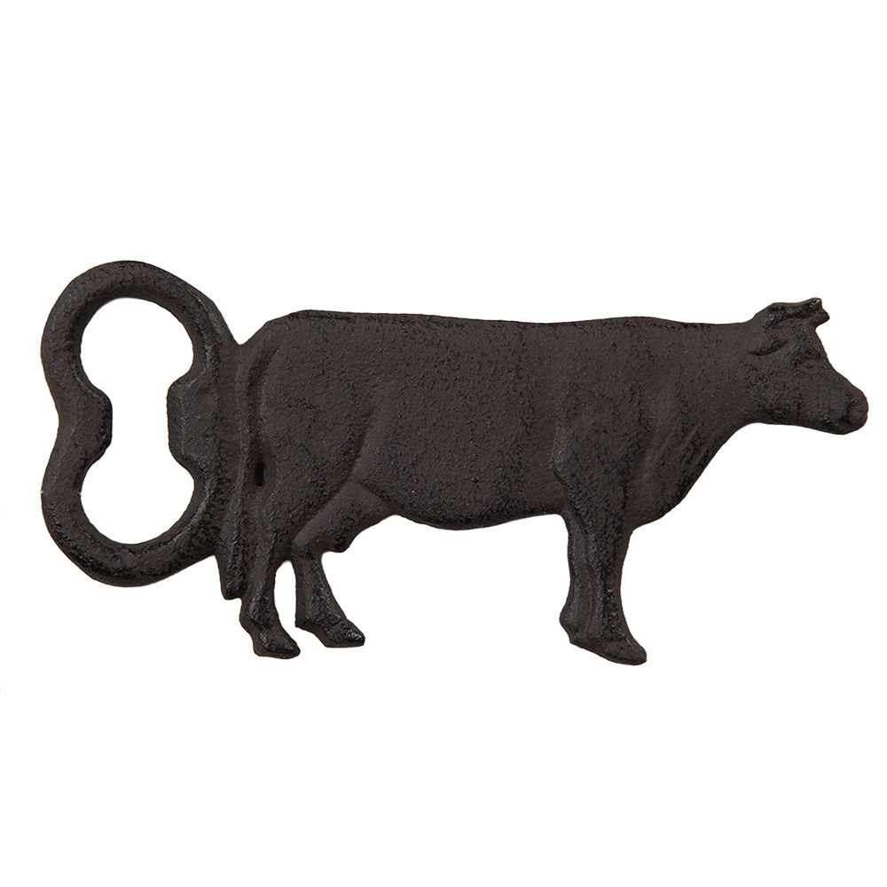 Clayre & Eef | Flesopener Koe Bruin 15x1x7 cm | 6Y5961