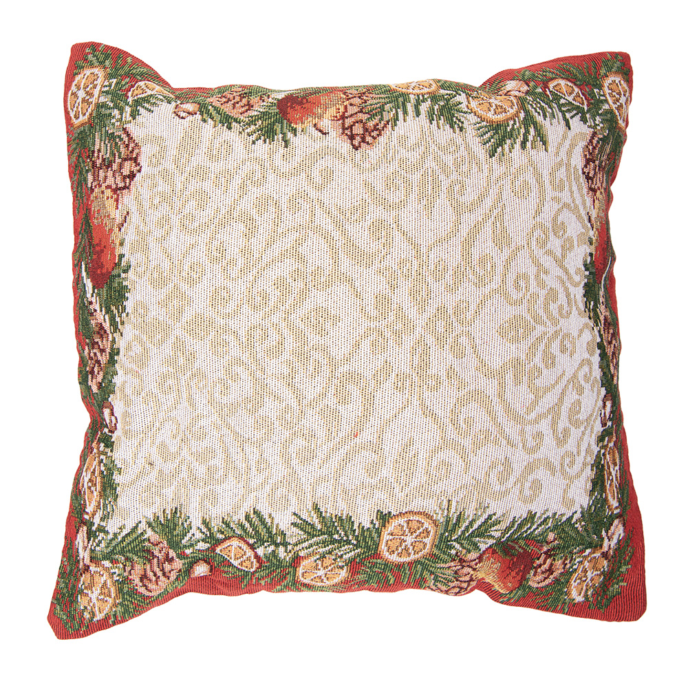 Clayre & Eef | Kussen gevuld Beige Rood 45x45x4 cm | KG023.165