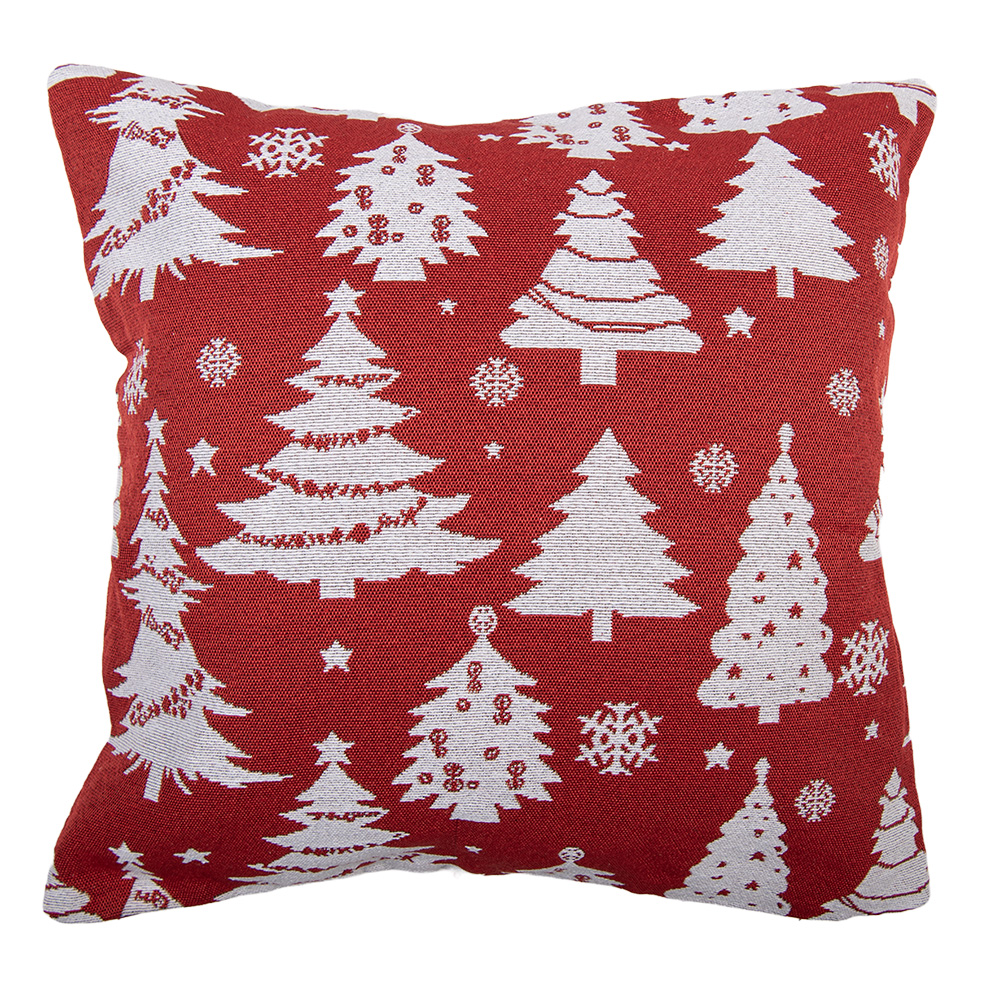 Clayre & Eef | Kussen gevuld Rood Wit 45x45x4 cm | KG023.166