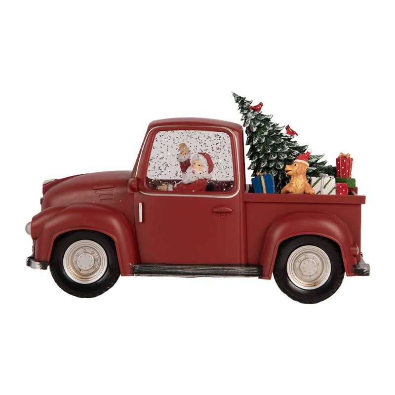Clayre & Eef | Muziekdoos Auto met LED Rood Zwart 28x12x15 cm / 3xAA | 6PR6204