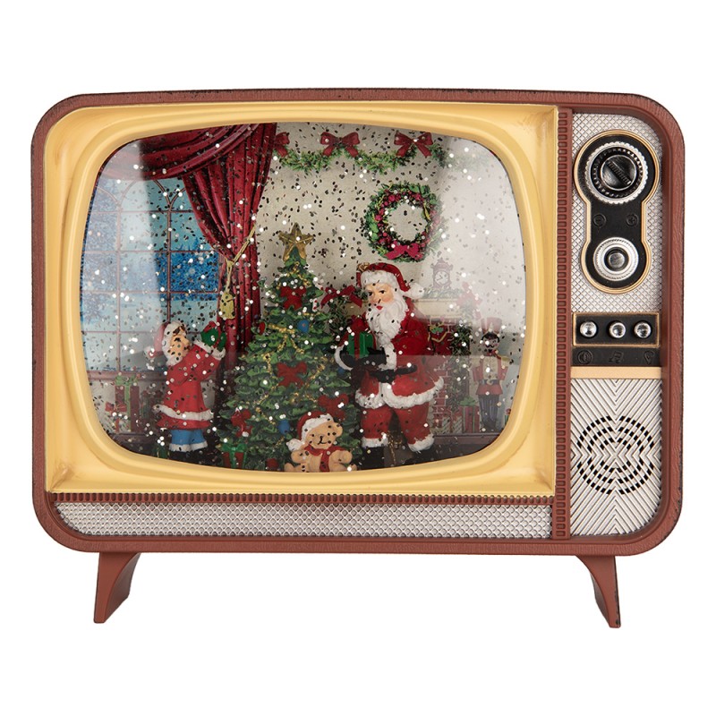 Clayre & Eef | Muziekdoos met LED Rood Zwart 21x12x17 cm / 3xAA | 6PR6187