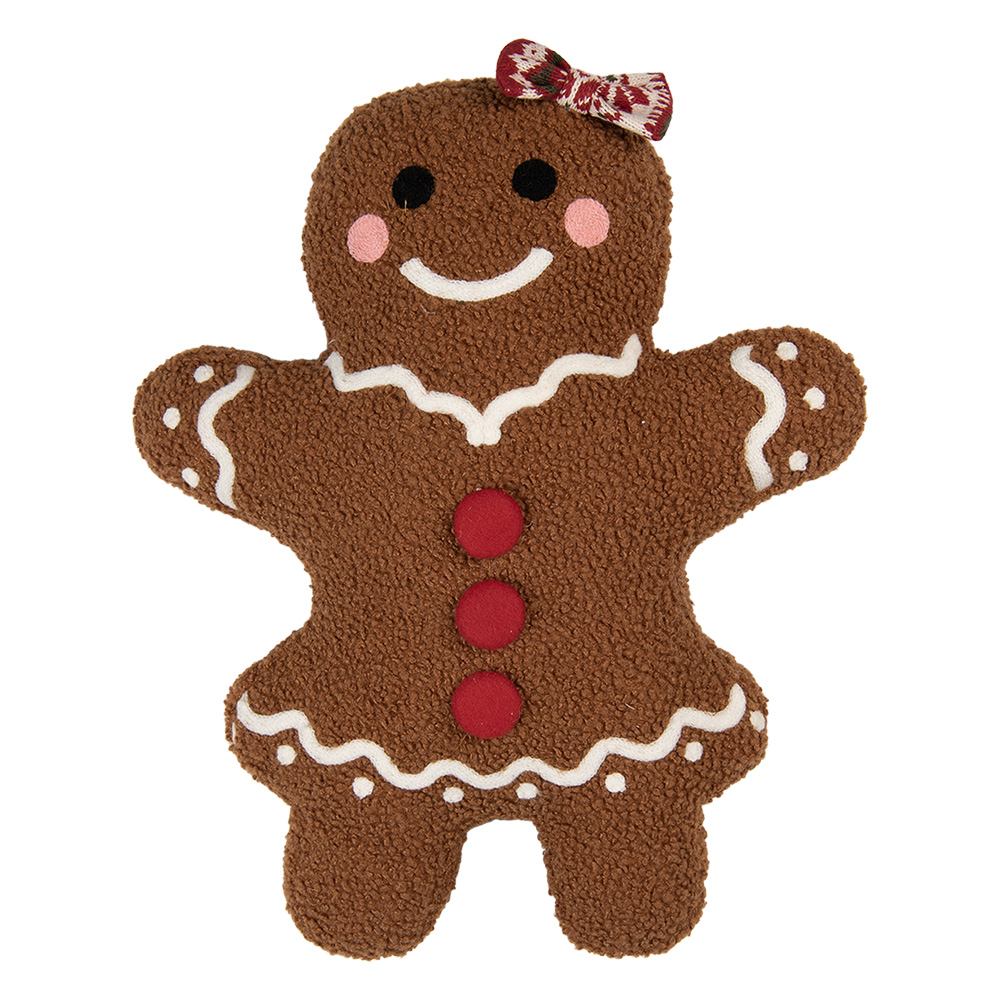 Clayre & Eef | Kussen gevuld Bruin Wit 35x5x44 cm | KG035.013