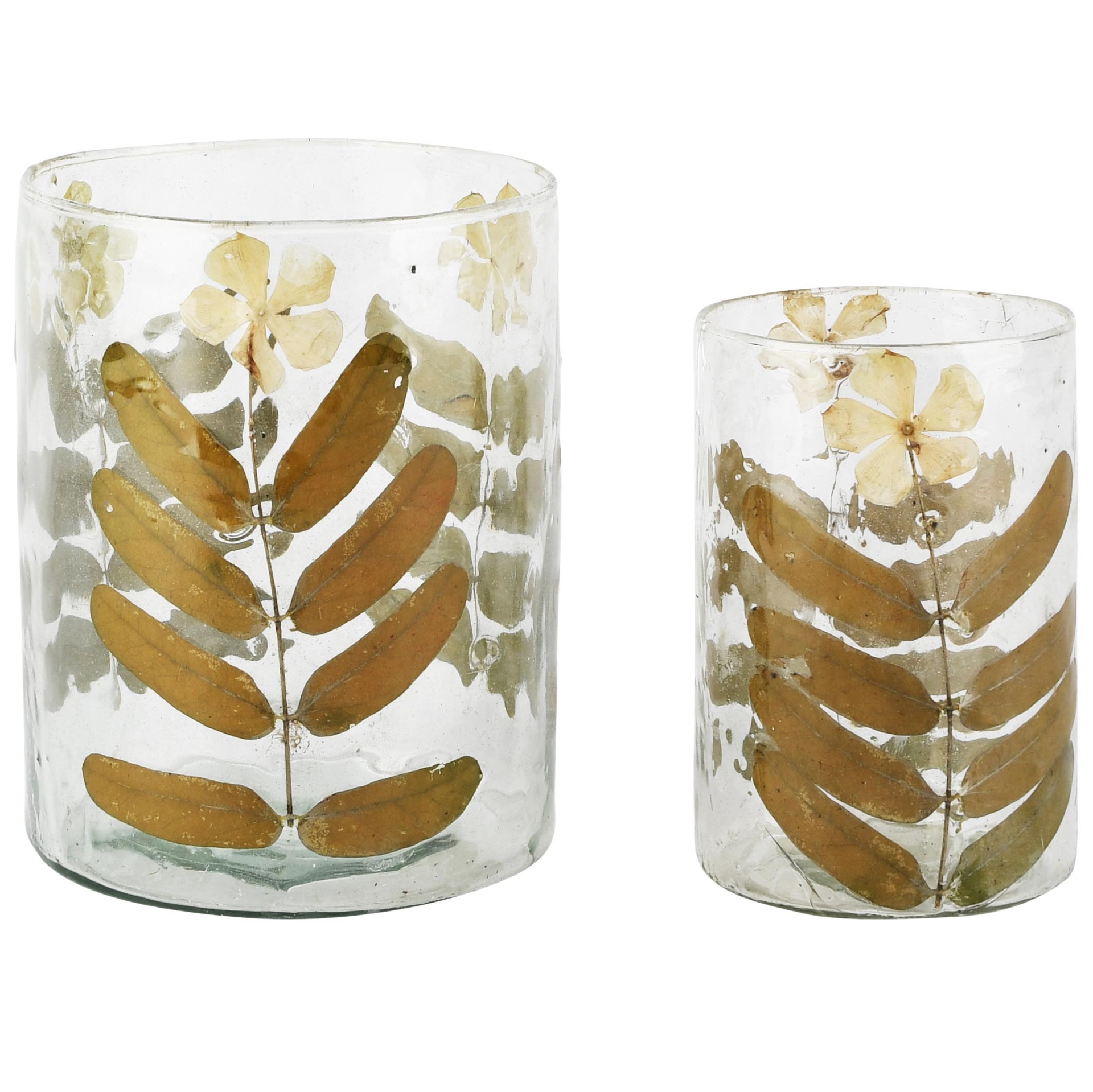 Dekoratief | Set 2 theelichthouders 'Festi Fall', glas, 10x10x13cm | A268139