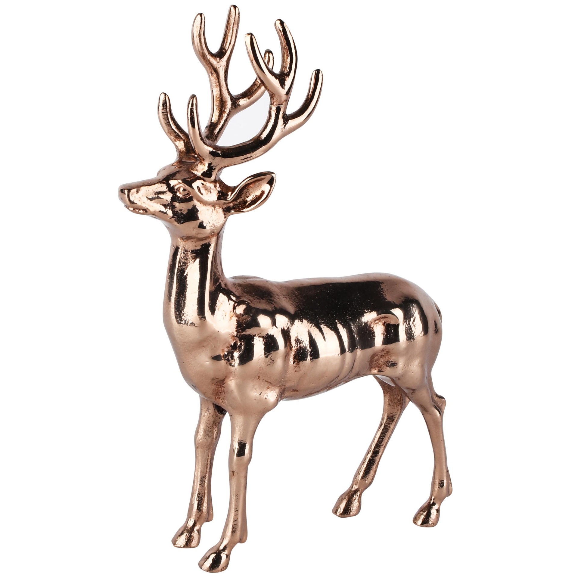 Dekoratief | Deco hert, koper, aluminium, 17x6x24cm | A268074