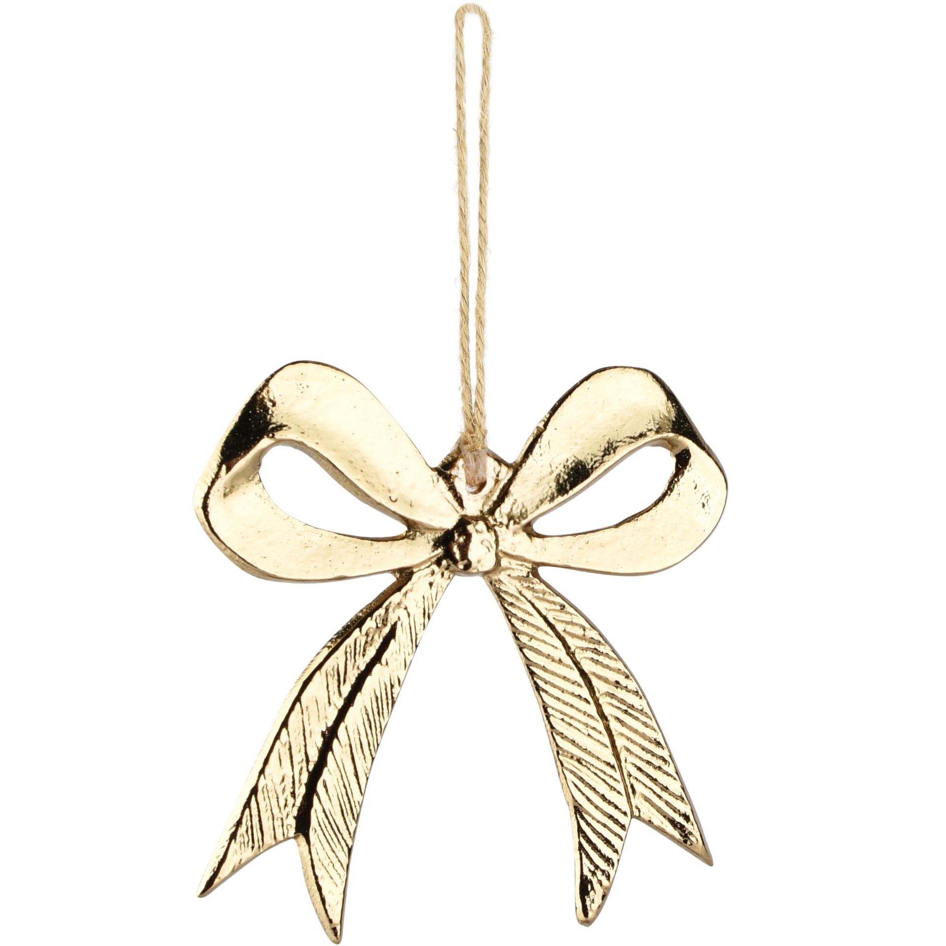 Dekoratief | Hanger strikje, goud, aluminium, 9x1x10cm | A268071
