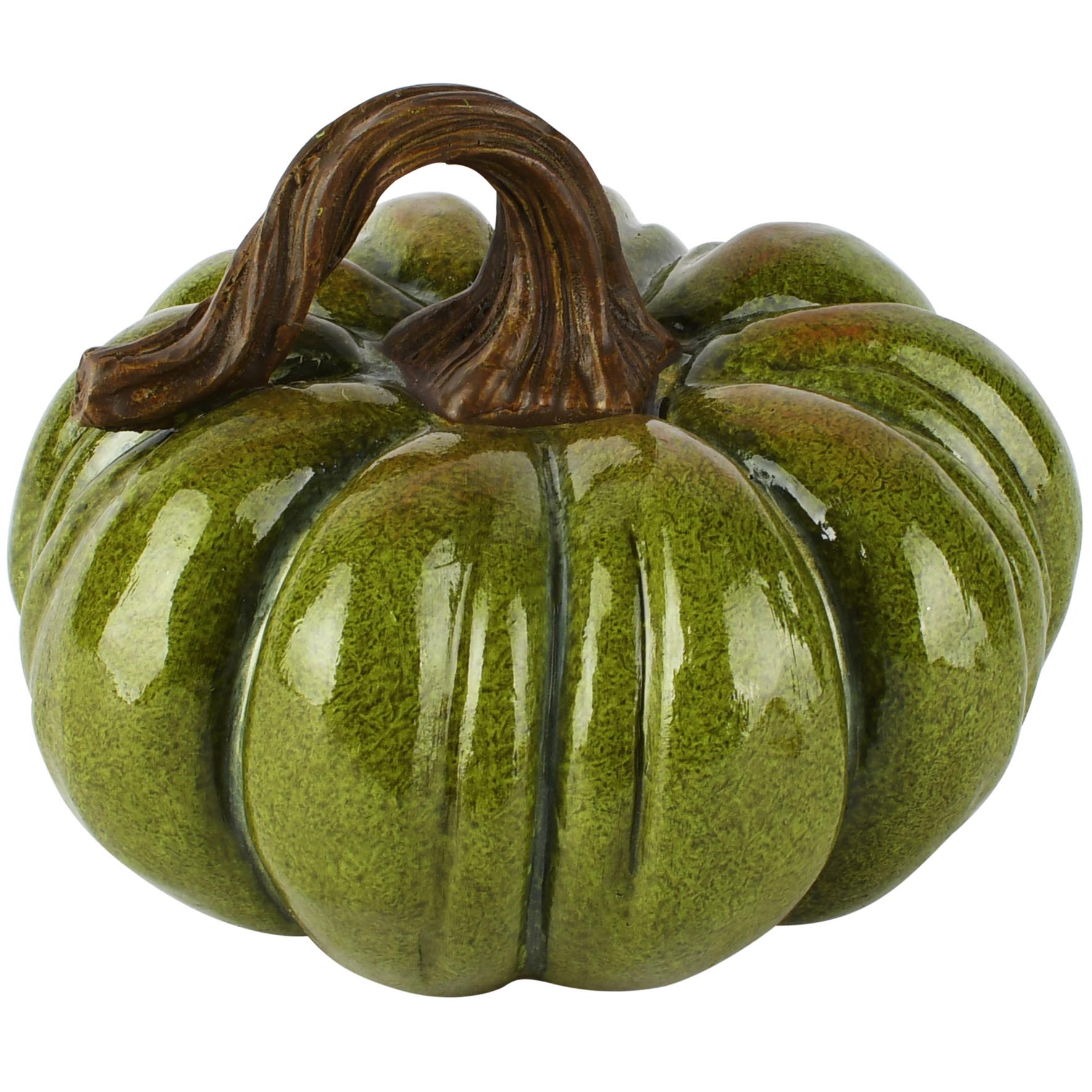 Dekoratief | Deco pompoen, groen, resina, 15x15x10cm | A265022