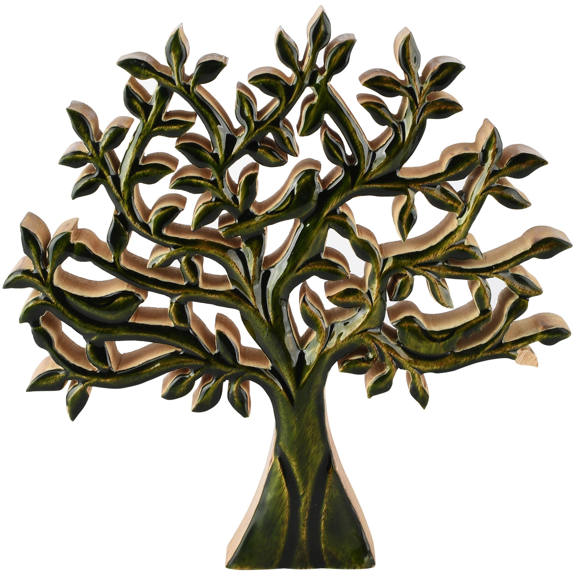 Dekoratief | Deco levensboom, groen, hout, 30x4x30cm | A268006