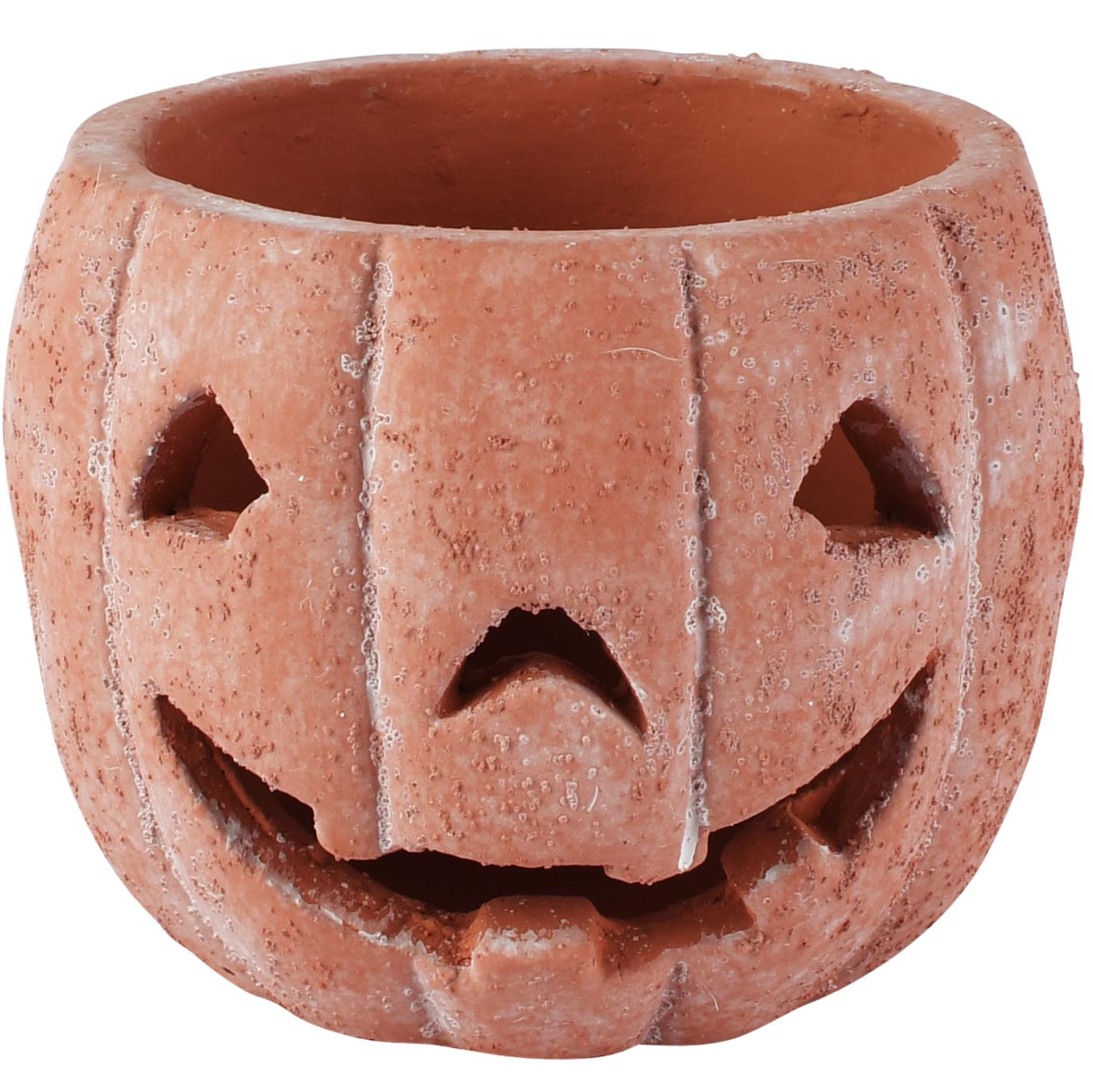 Dekoratief | Bloempot halloween pompoen, oranje, cement, 12x12x10cm | A265149