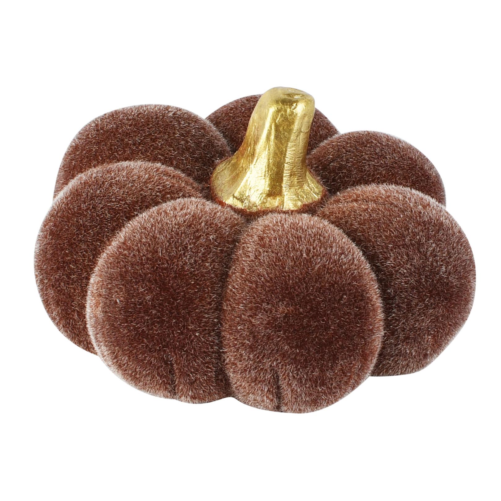 Dekoratief | Deco pompoen, flocked, mauve, keramiek, 8x8x10cm | A265095