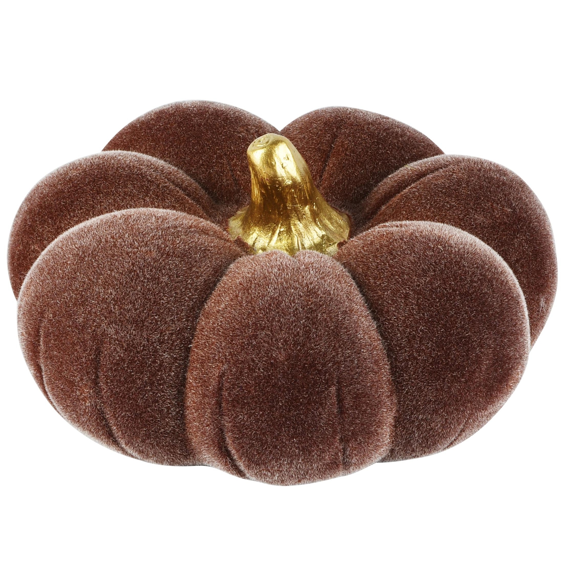 Dekoratief | Deco pompoen, flocked, mauve, keramiek, 17x17x8cm | A265094