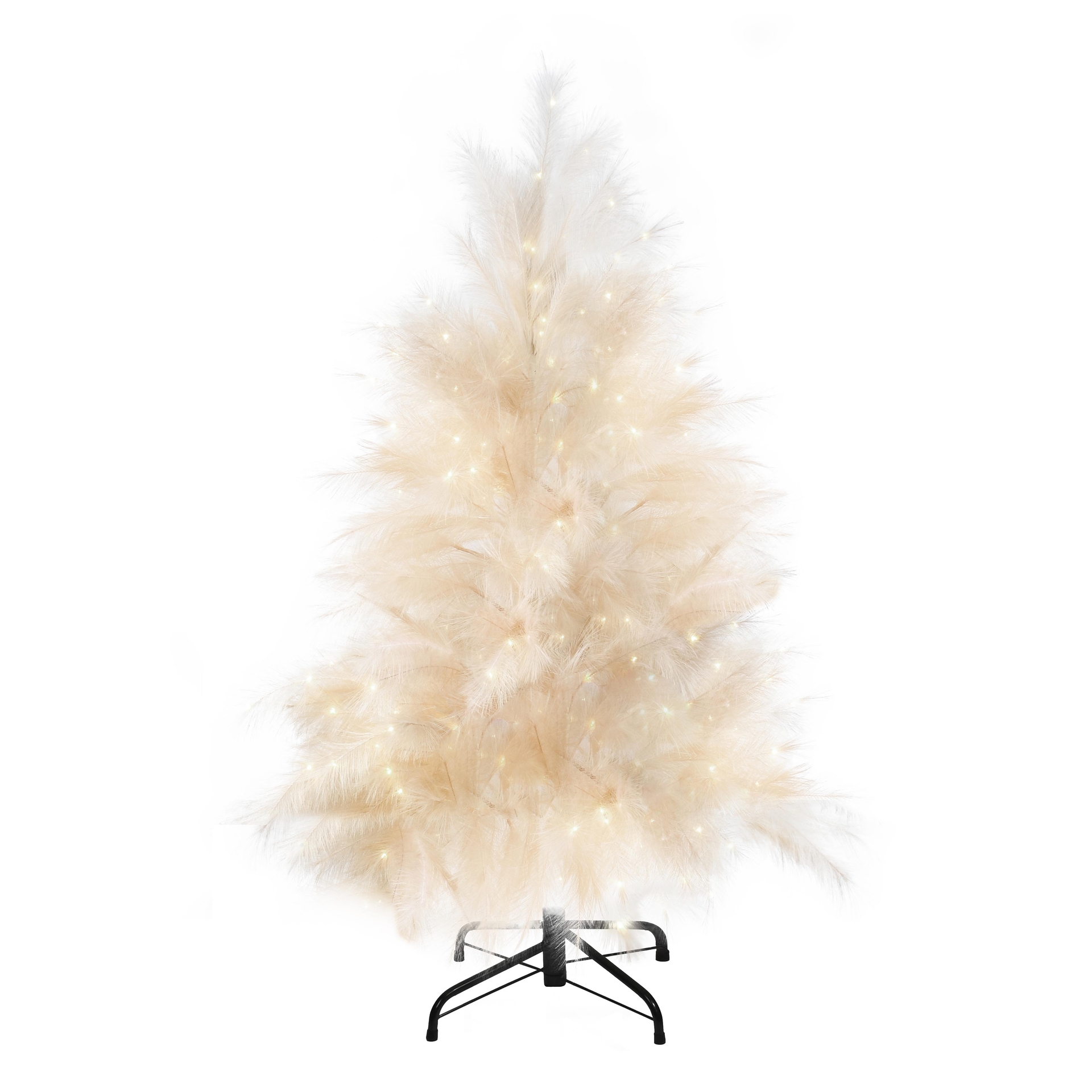 Dekoratief | Decoratieboom 'Royal Feathers - Warm White', 211 LED, 150cm | A265566