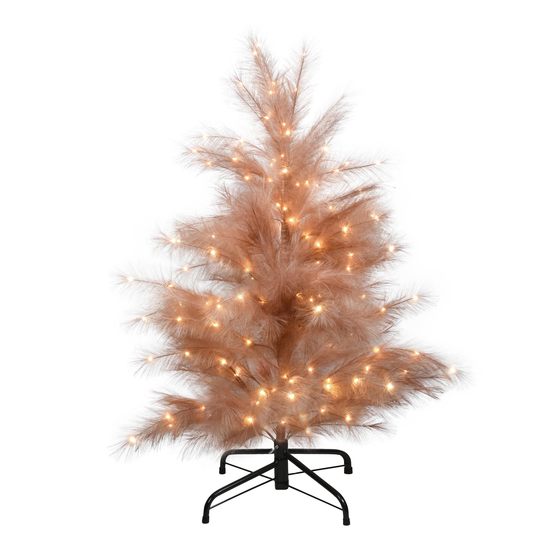 Dekoratief | Decoratieboom 'Royal Feathers - Terra', 124 LED, 120cm | A265561