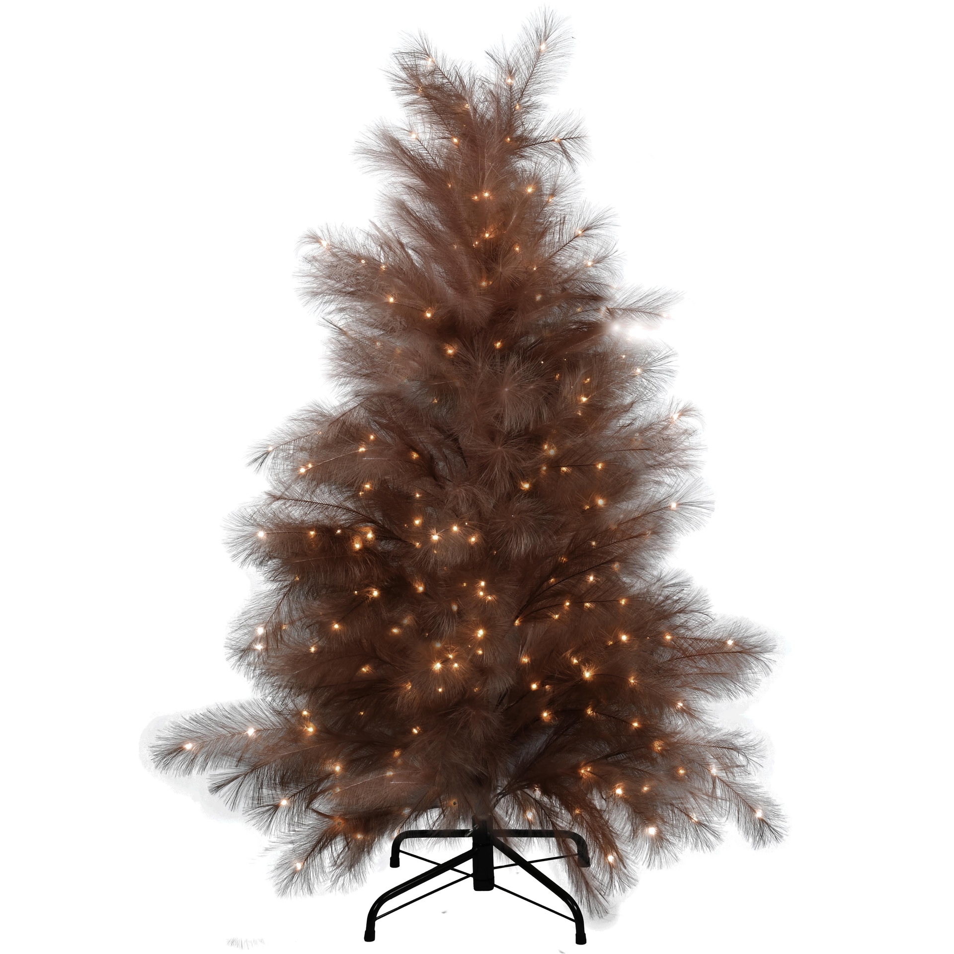 Dekoratief | Decoratieboom 'Royal Feathers - Chocolate', 211 LED, 150cm | A265559