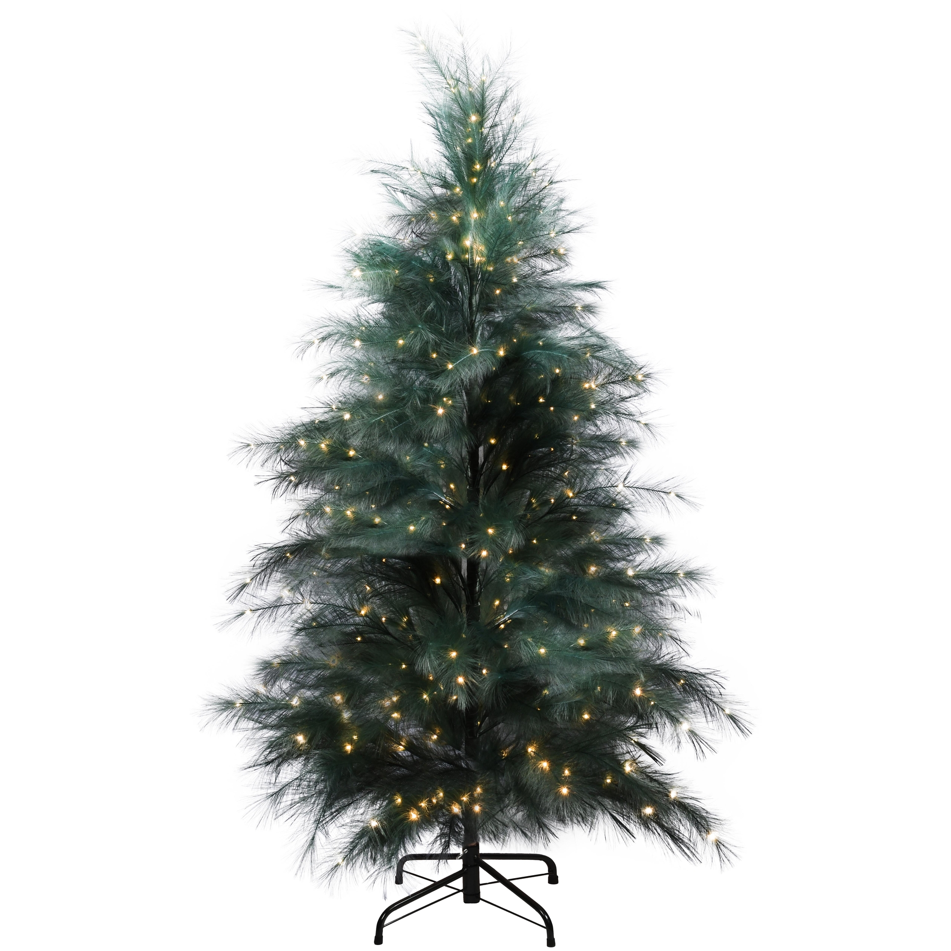 Dekoratief | Decoratieboom 'Royal Feathers - Pine Green', 258 LED, 180cm | A265557