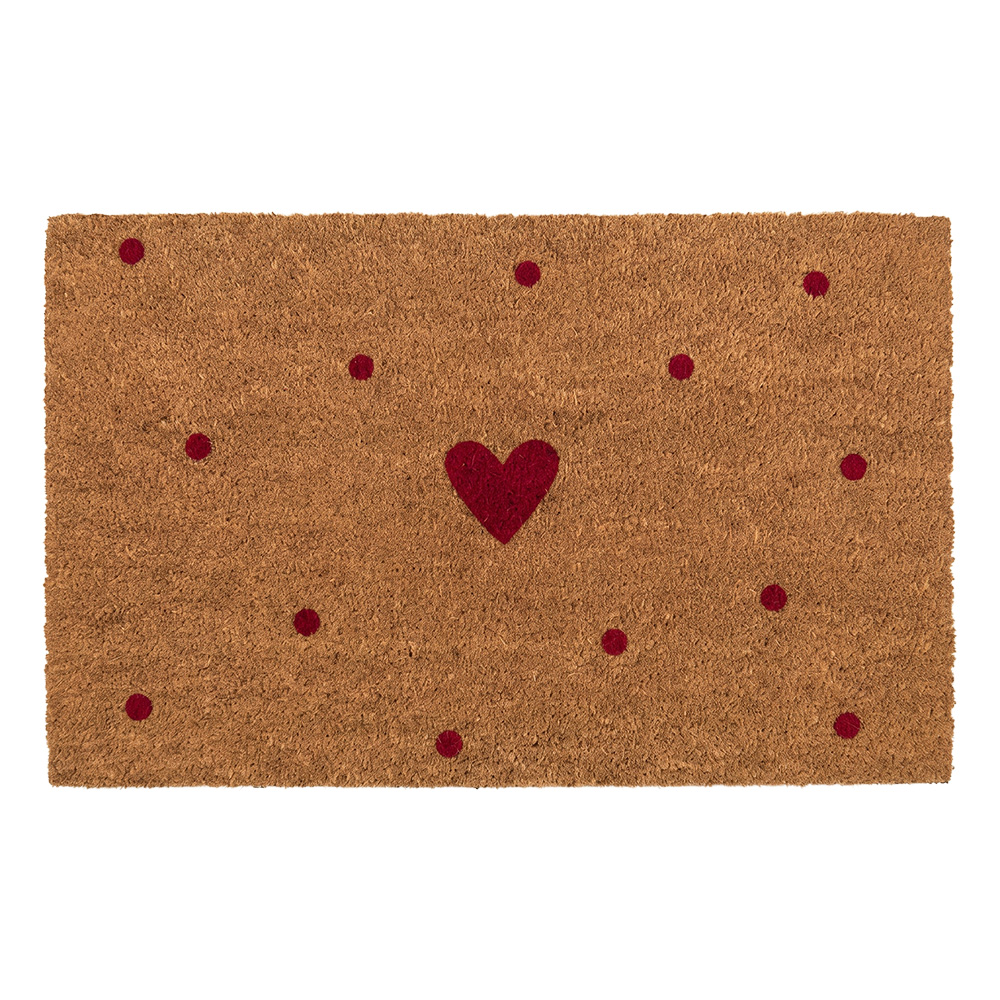 Clayre & Eef | Deurmat Binnen Bruin Rood 75x45x1 cm | MC300
