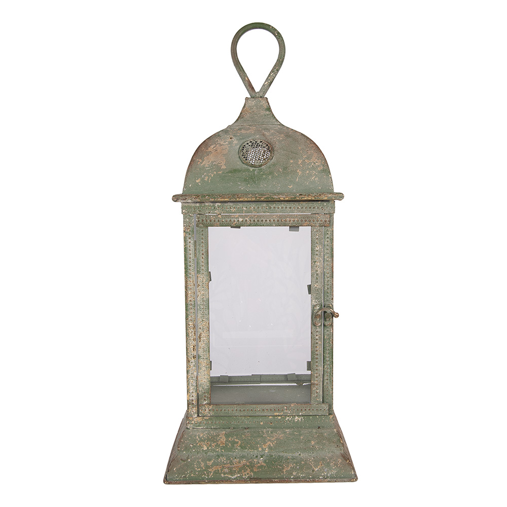 Clayre & Eef | Lantaarn Groen 20x20x49 cm | 5Y1419