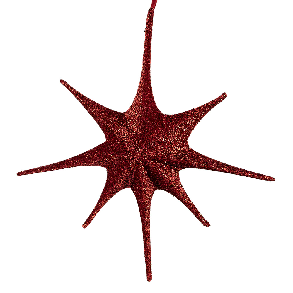Clayre & Eef | Kerstdecoratie Ster Rood 70x10x70 cm | 6PA0532R