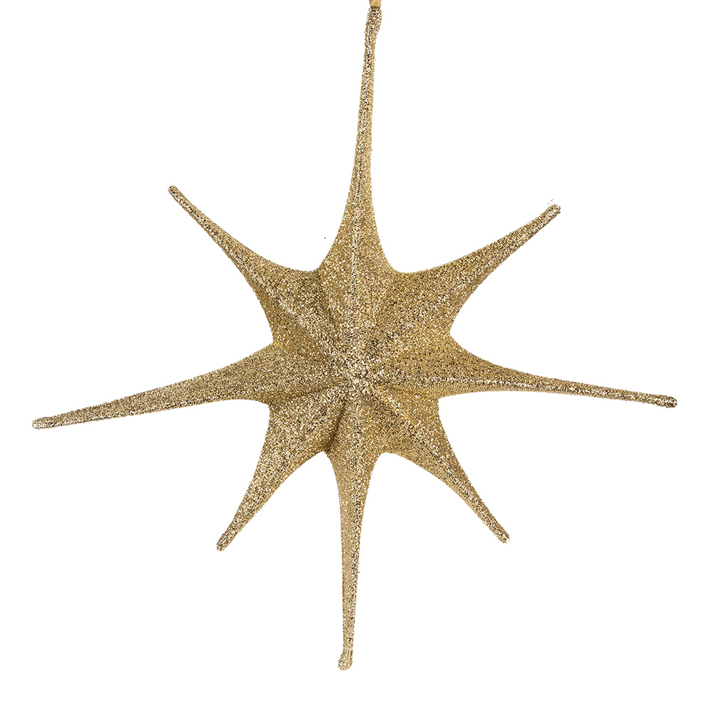 Clayre & Eef | Kerstdecoratie Ster Goudkleurig 85x10x85 cm | 6PA0533GO