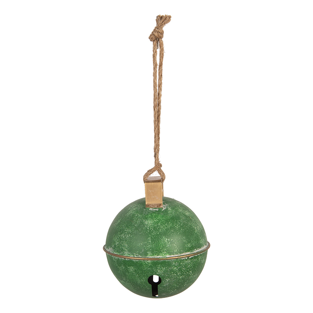 Clayre & Eef | Bel Decoratief Groen Bruin &oslash; 16x18 cm | 6Y6165