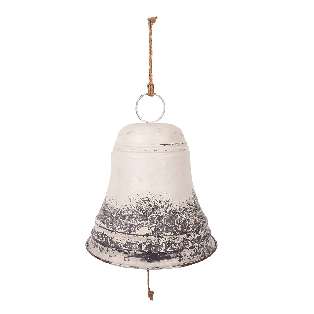 Clayre & Eef | Bel Decoratief Wit Grijs &oslash; 42x46 cm | 6Y6171