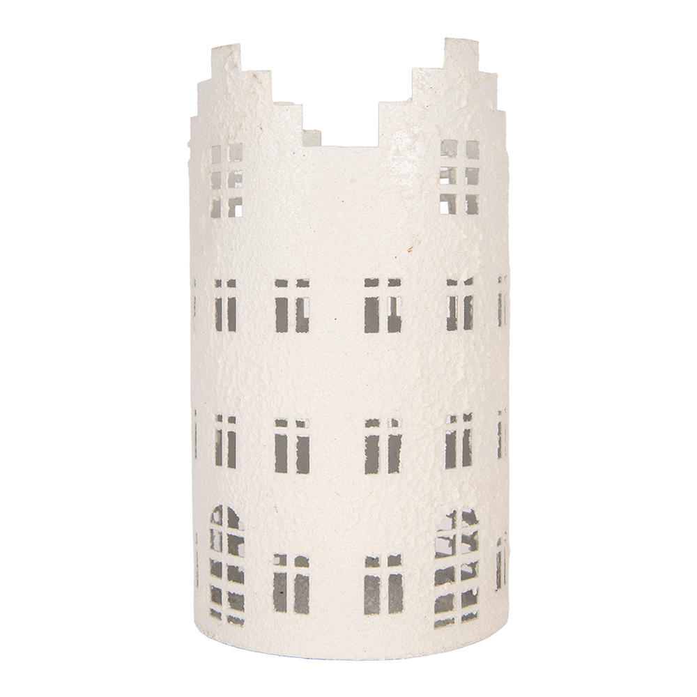 Clayre & Eef | Decoratie Huis Wit &oslash; 13x23 cm | 6Y6184