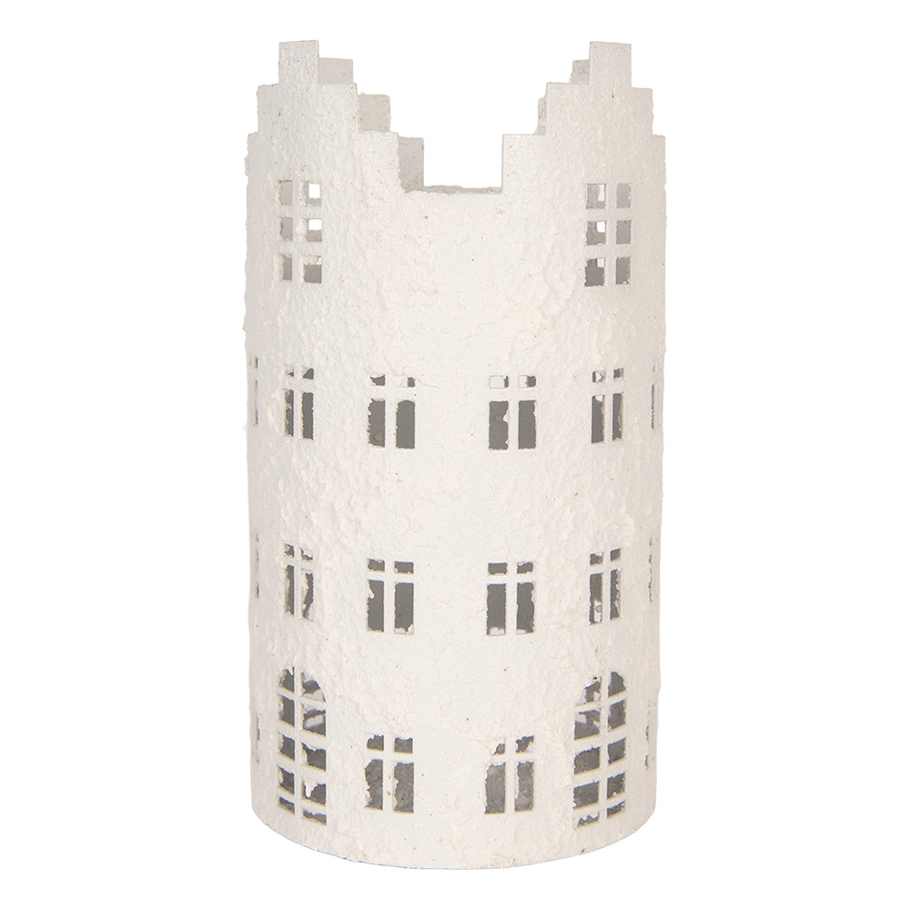 Clayre & Eef | Decoratie Huis Wit &oslash; 11x20 cm | 6Y6185