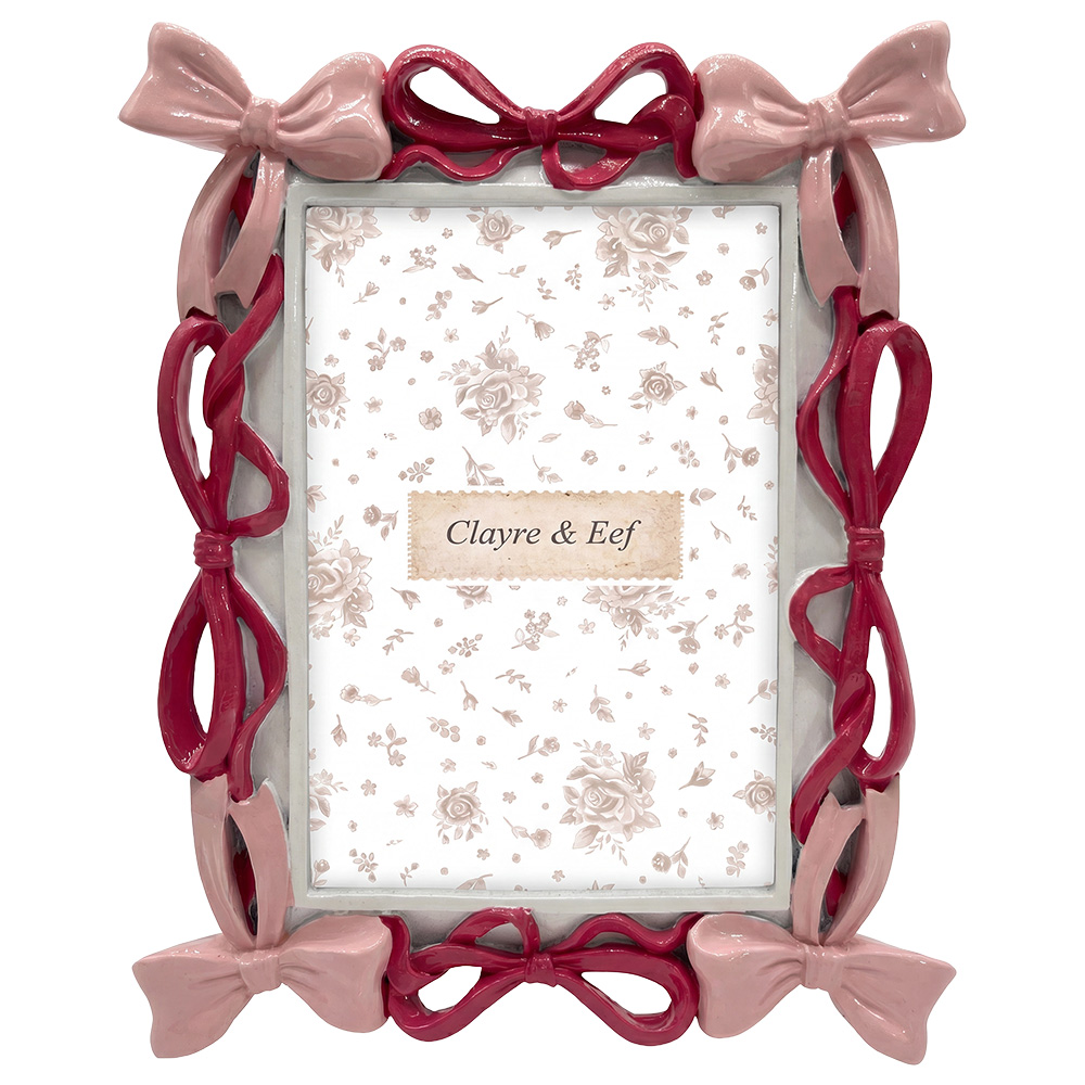 Clayre & Eef | Fotolijst Roze Rood 17x2x22 cm / 10x15 cm | 2F1394