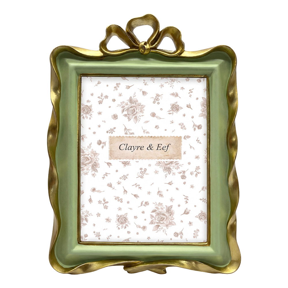 Clayre & Eef | Fotolijst Groen Goudkleurig 18x2x27 cm / 13x18 cm | 2F1401