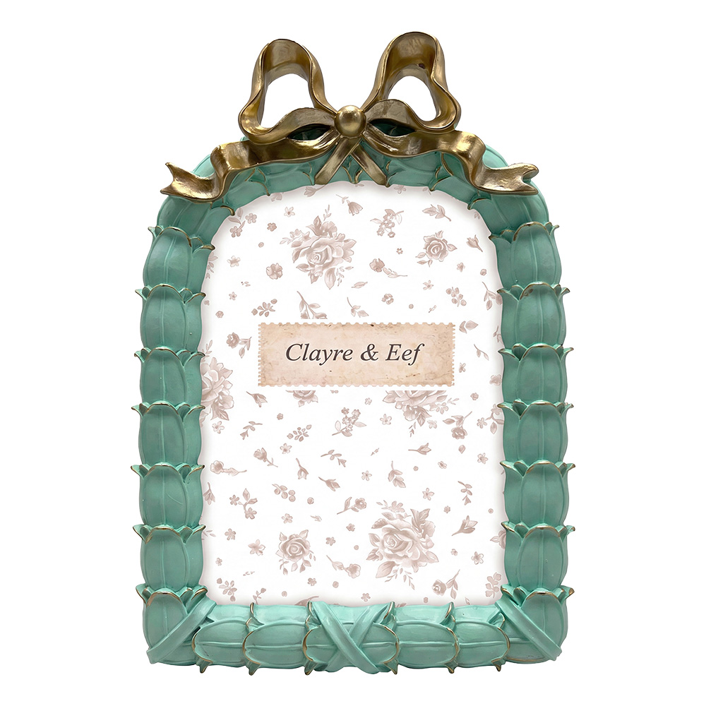 Clayre & Eef | Fotolijst Groen Goudkleurig 17x3x24 cm / 13x18 cm | 2F1406